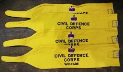 BRITSKÁ ANGLICKÁ RUKÁVOVÁ PÁSKA CIVIL DEFENCE CORPS WELFARE 1954  