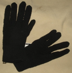 RUKAVICE PLETENÉ ČERNÉ 