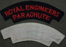 SHOULDER TITLE ROYAL ENGINEERS PARACHUTE OBLOUČEK REPRO BAVLNA 