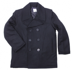 US NÁMOŘNÍ KABÁT PEA COAT ČERNÝ 