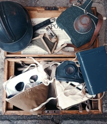 WWI FRANCOUZSKÁ PLYNOVÁ MASKA TN REPRO. French WWI gas mask Tampon TN reproduction 