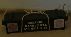 WWII BRITISH GRENADE BOX  BRITSKÁ BEDNA NA GRANÁTY REPRO 