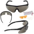 Brýle balistické SWISS EYE® RAPTOR sada 3 skla ČERNÉ 