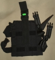 US MOLLE TAKTICKÝ PANEL NA NOHU ČERNÝ 